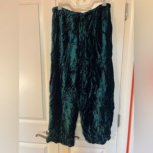 BCBG Paris Emerald Green faux Velvet Pants